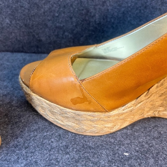 Jessica Simpson Glorie Desert Sand Vachette Strap Back Wedge Sandals Women's 10M - Picture 13 of 16